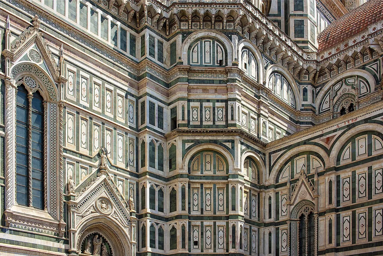Dettaglio esterno del Duomo di Firenze, Cattedrale di Santa Maria del Fiore