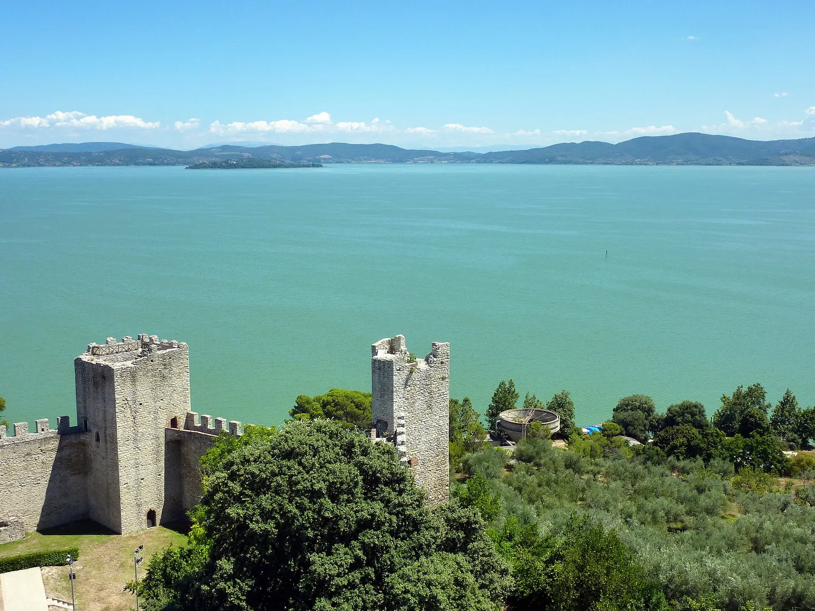 Panorama del Lago Trasimeno visto da Castiglione del Lago